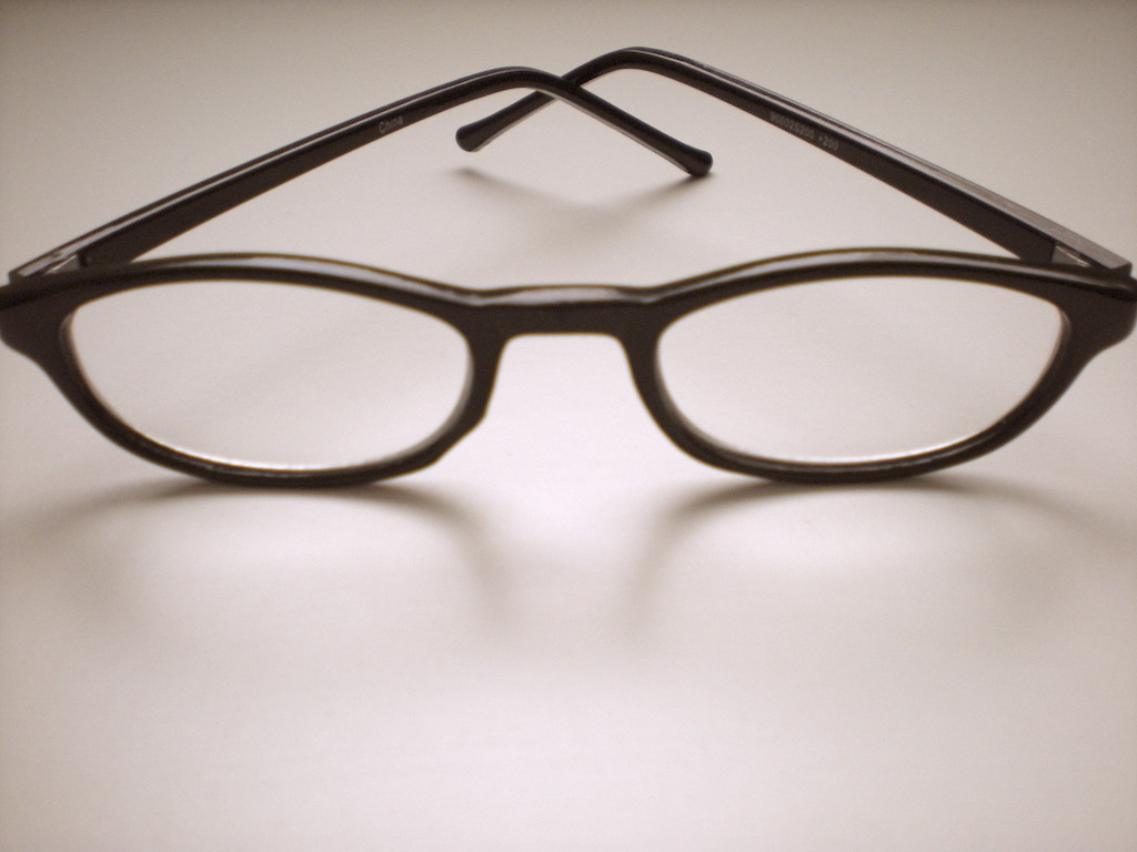Black framed glasses
